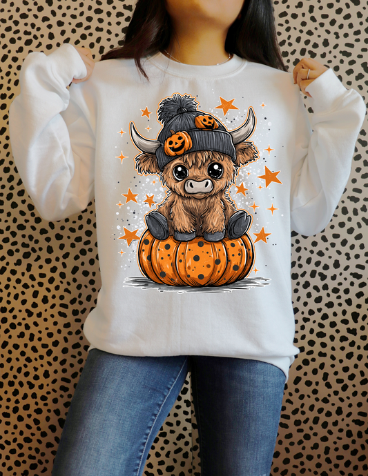 Halloween Highland cow DTF Transfer