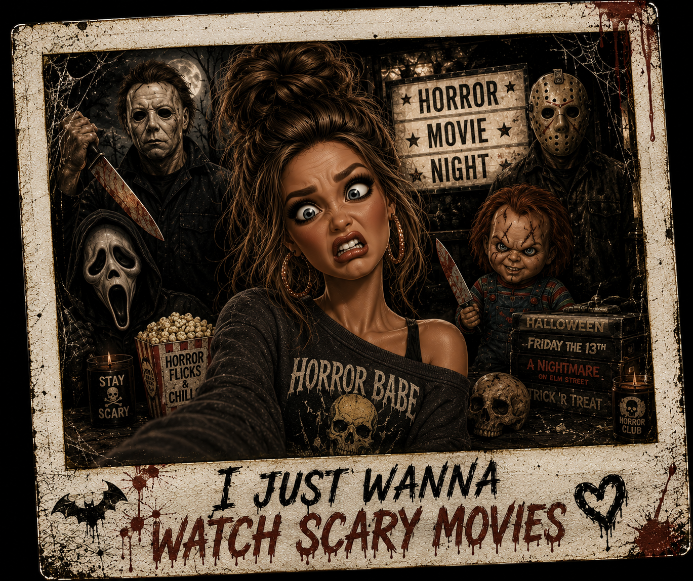 I just wanna watch scary Movies DTF Transfers
