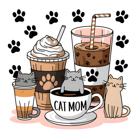 Cat Mom DTF Transfer