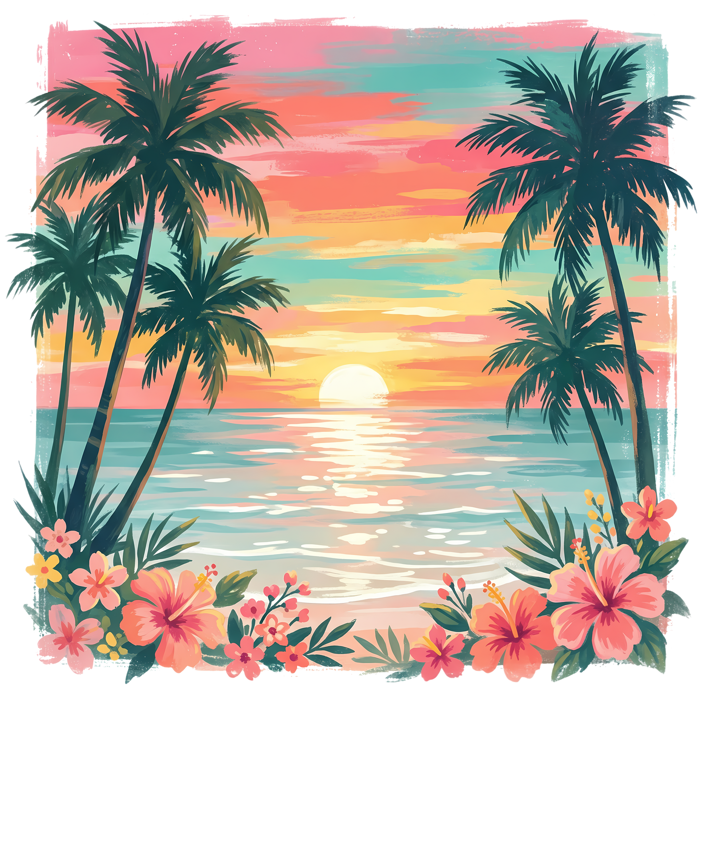 Beach Sunset DTF Transfer
