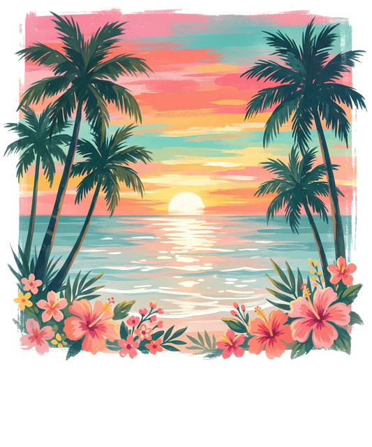 Beach Sunset DTF Transfer