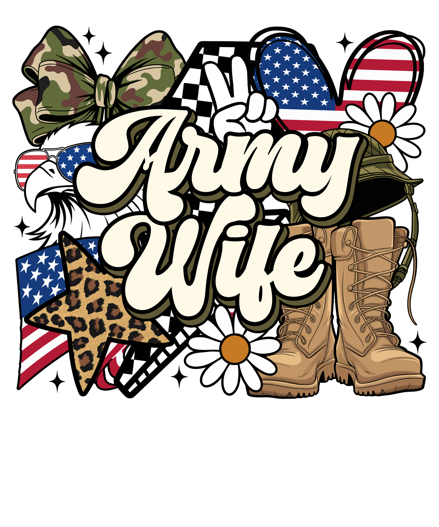 Army wife DTF Transfer