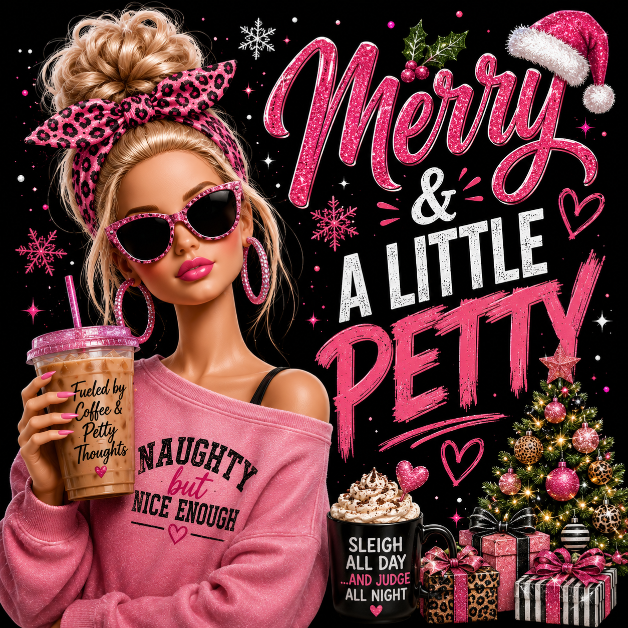 Merry & a little Petty DTF Transfers
