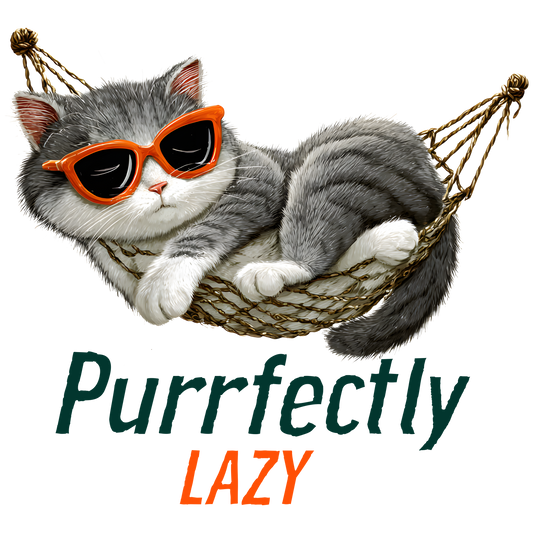 Purrfectly Lazy DTF Transfer