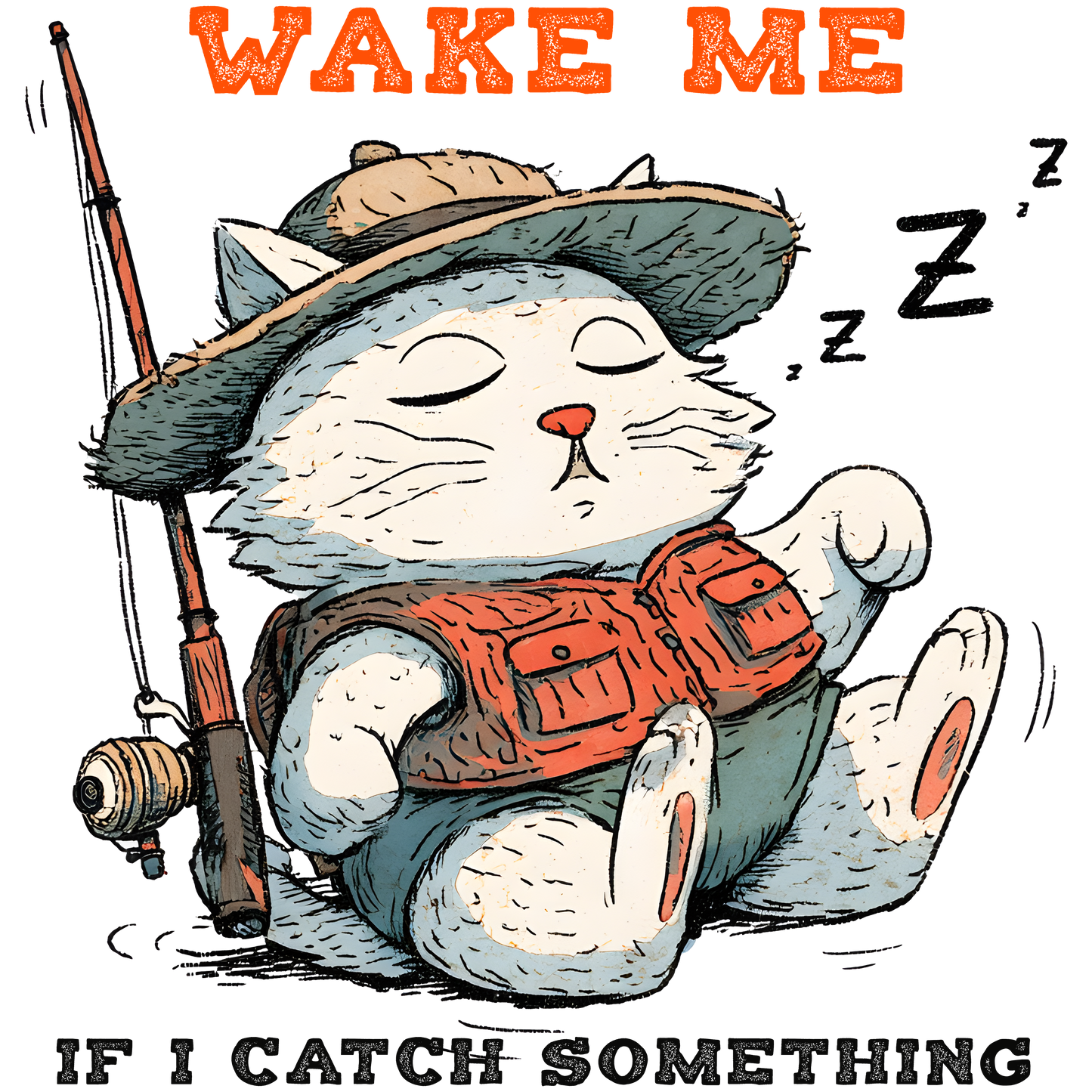 Wake me if I catch something DTF Transfer