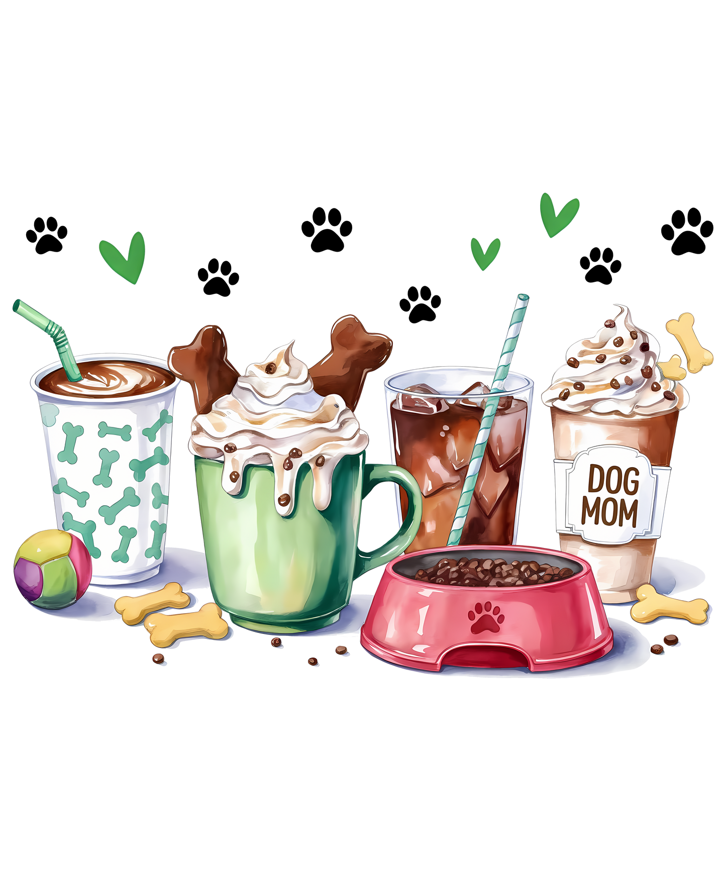 Dog Coffee Mama DTF Transfer