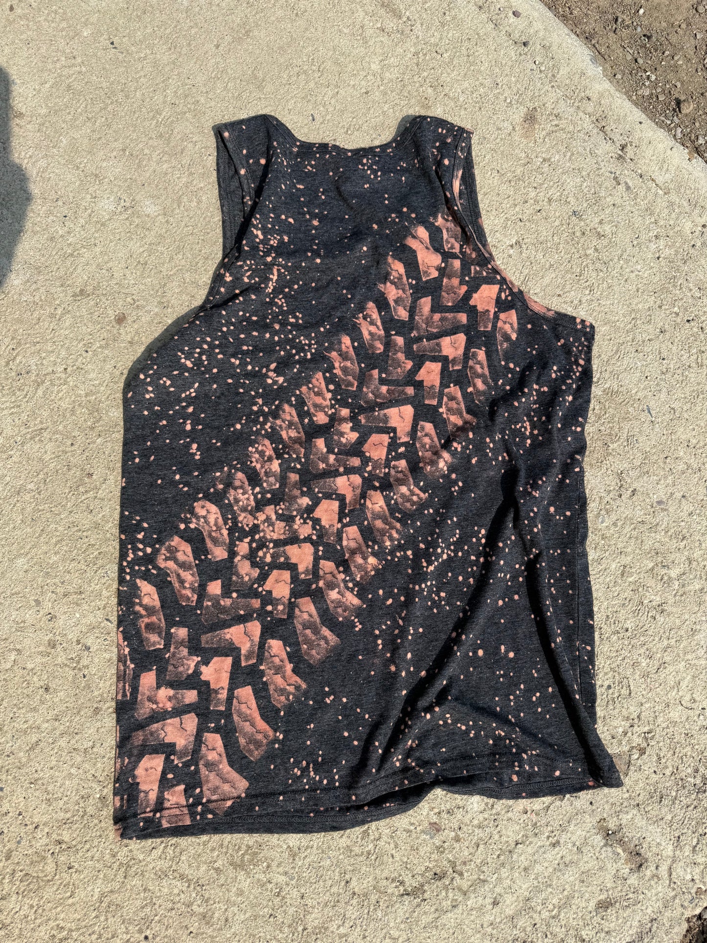Peachy Brown Bleached Tank Top