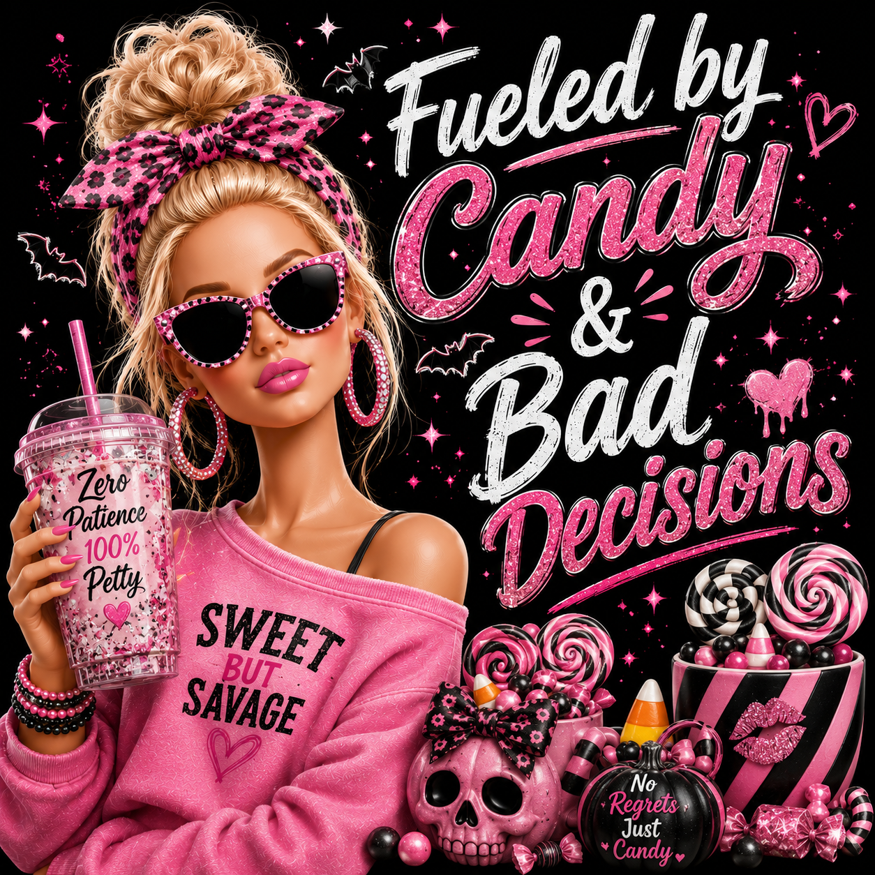 Fueled By Candy & Bad Decisions DTF Transfers