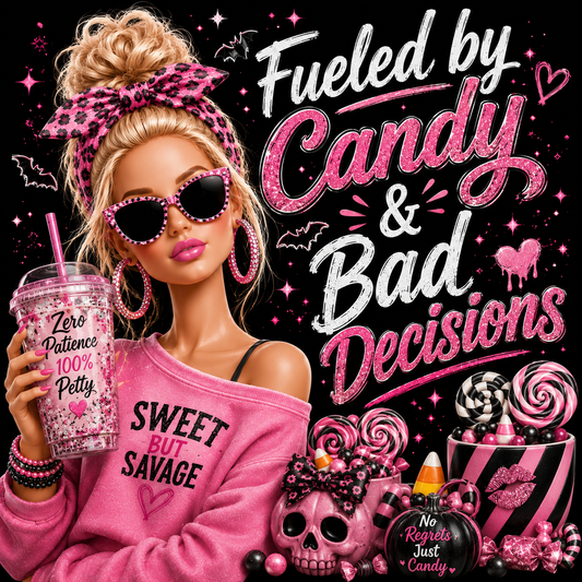 Fueled By Candy & Bad Decisions DTF Transfers