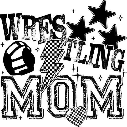 Wrestling Mom (Black font) DTF Transfer