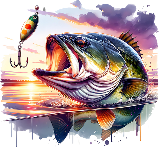 Fish and Hook DTF Transfer