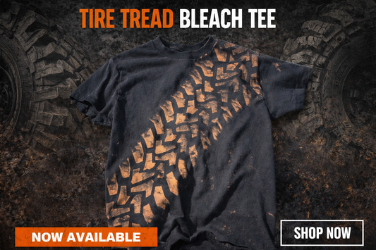 Aggressive Tire Tread Bleached  Tee's