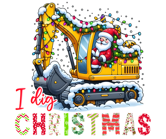 I dig Christmas DTF Transfer