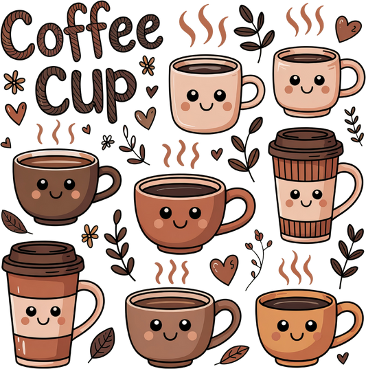 Coffee Cup DTF Transfer