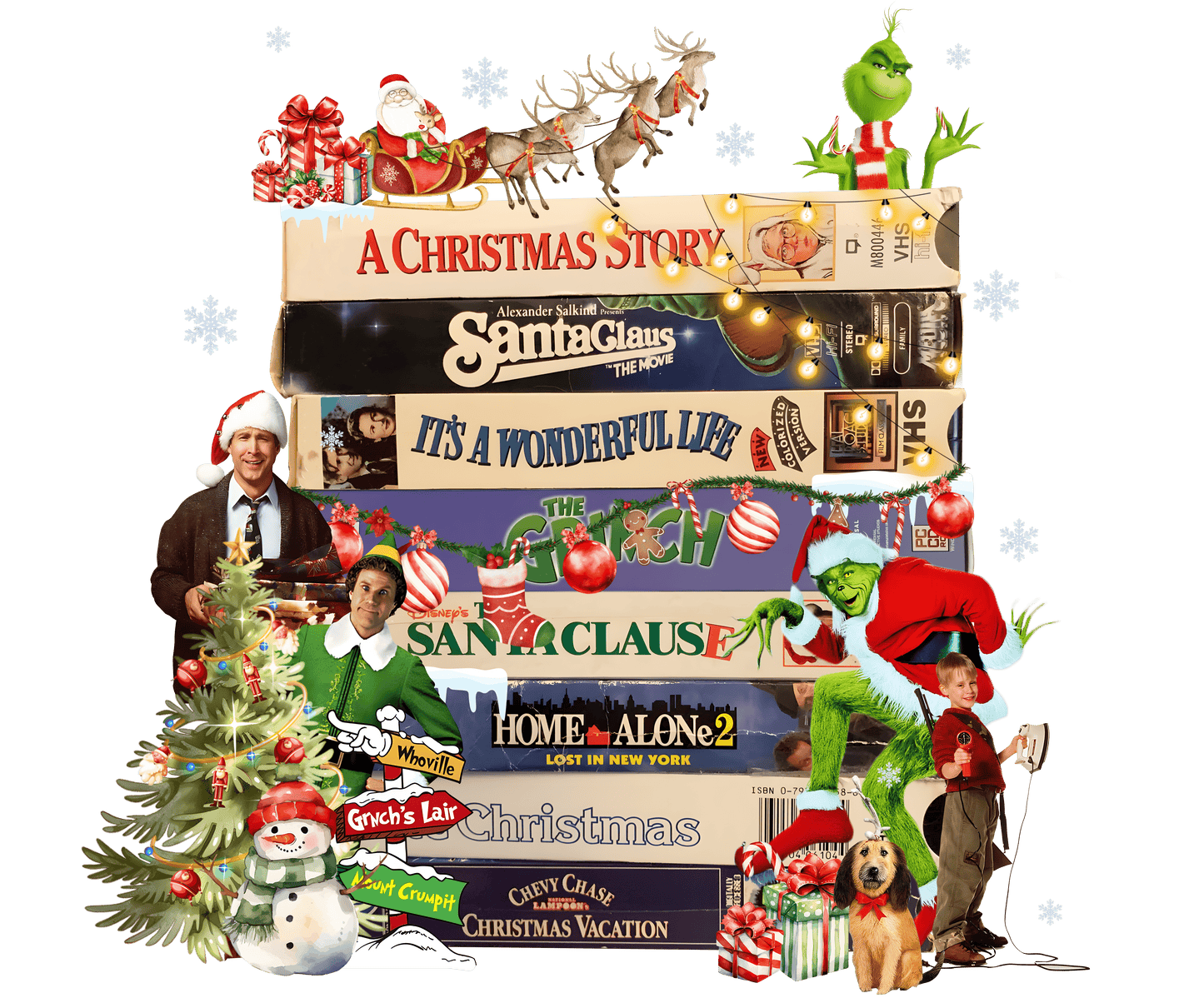 Christmas VHS movie Collection DTF Transfer