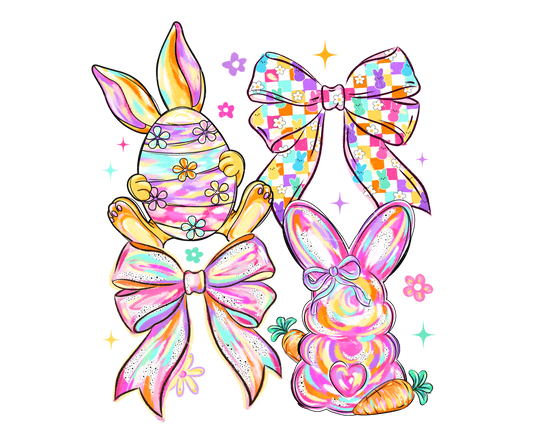 Easter Bunny Eggs DTF Transfer