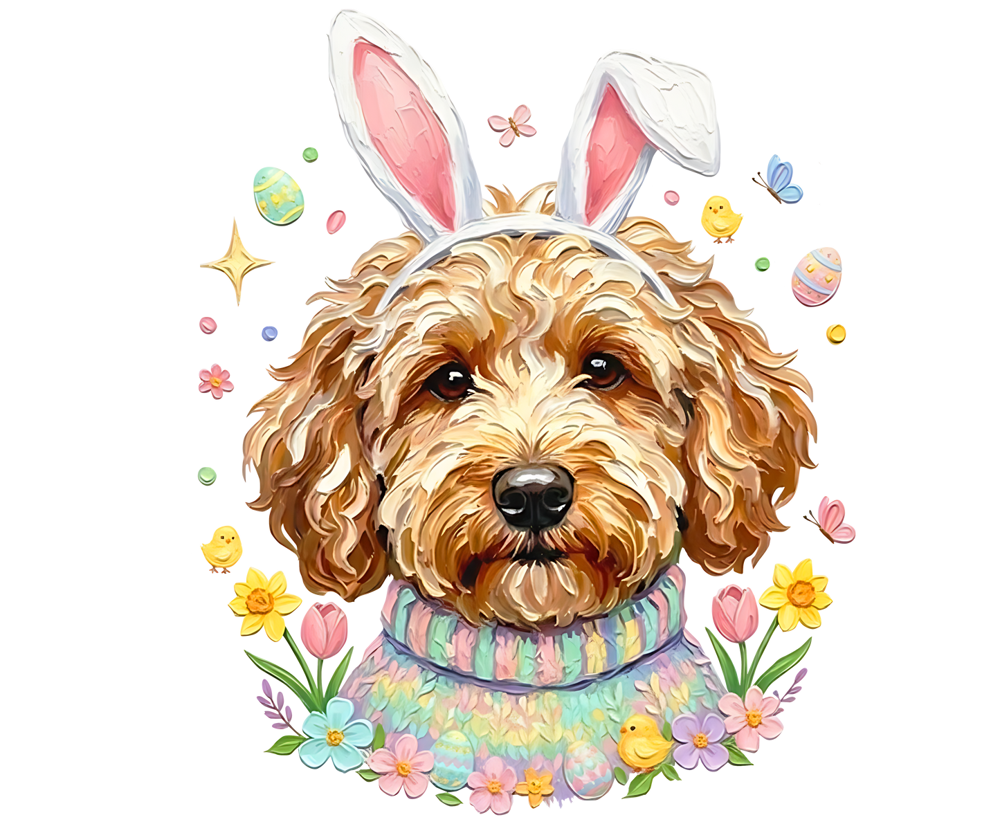 Easter Doggie DTF Transfer