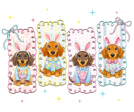 Wiener Dog Easter DTF Transfer