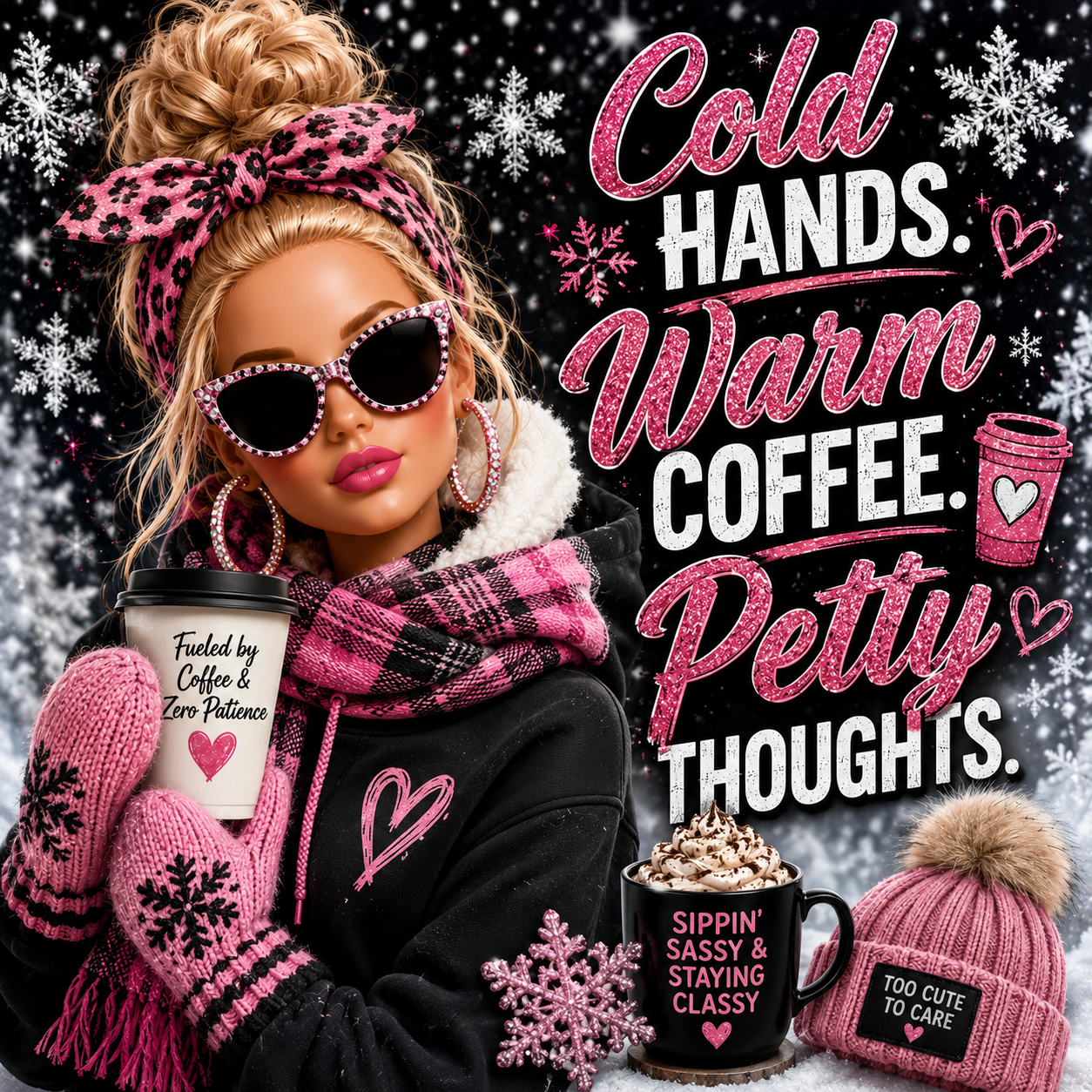 Cold Hands, Petty thoughts DTF Transfers