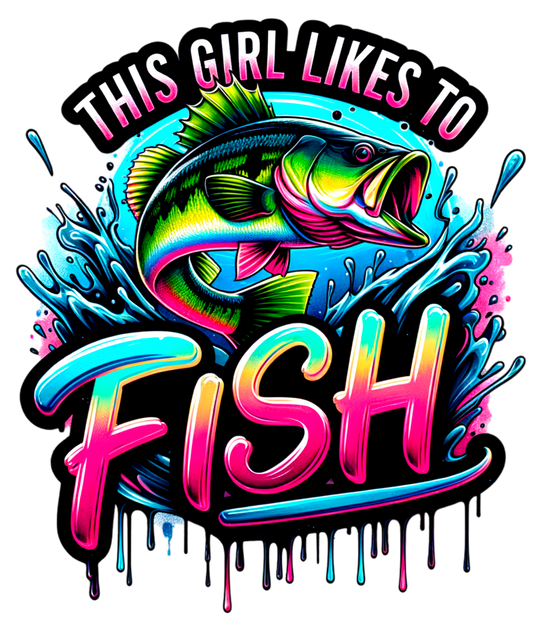 Fishing Girl DTF Transfer