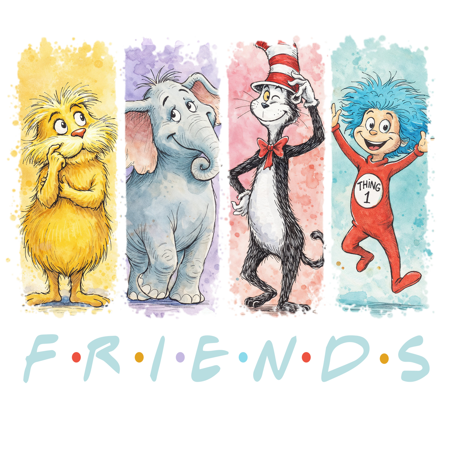Suess Friends DTF Transfer
