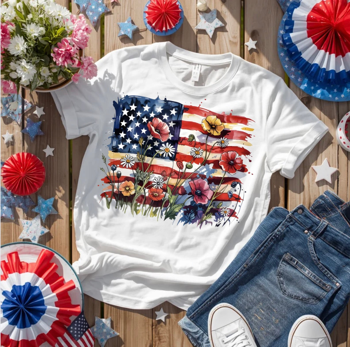 American Flag DTF Transfers
