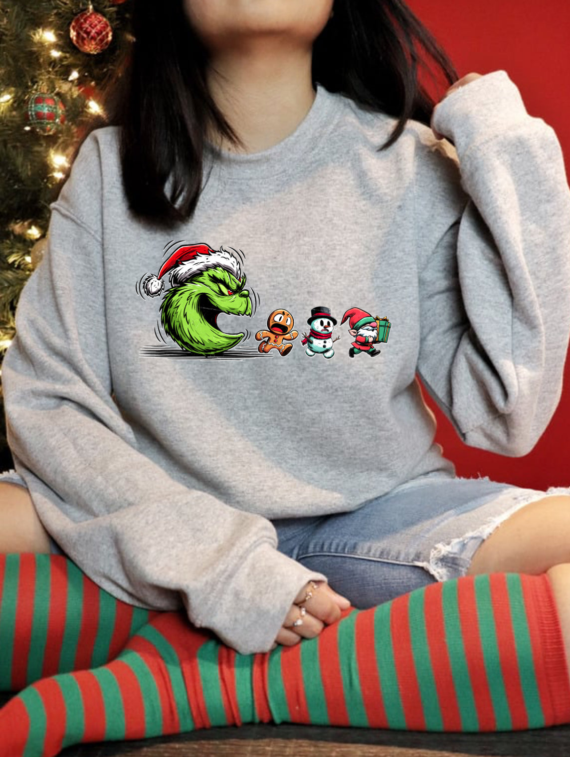 Grinch Eating Pac Man T-Shirt