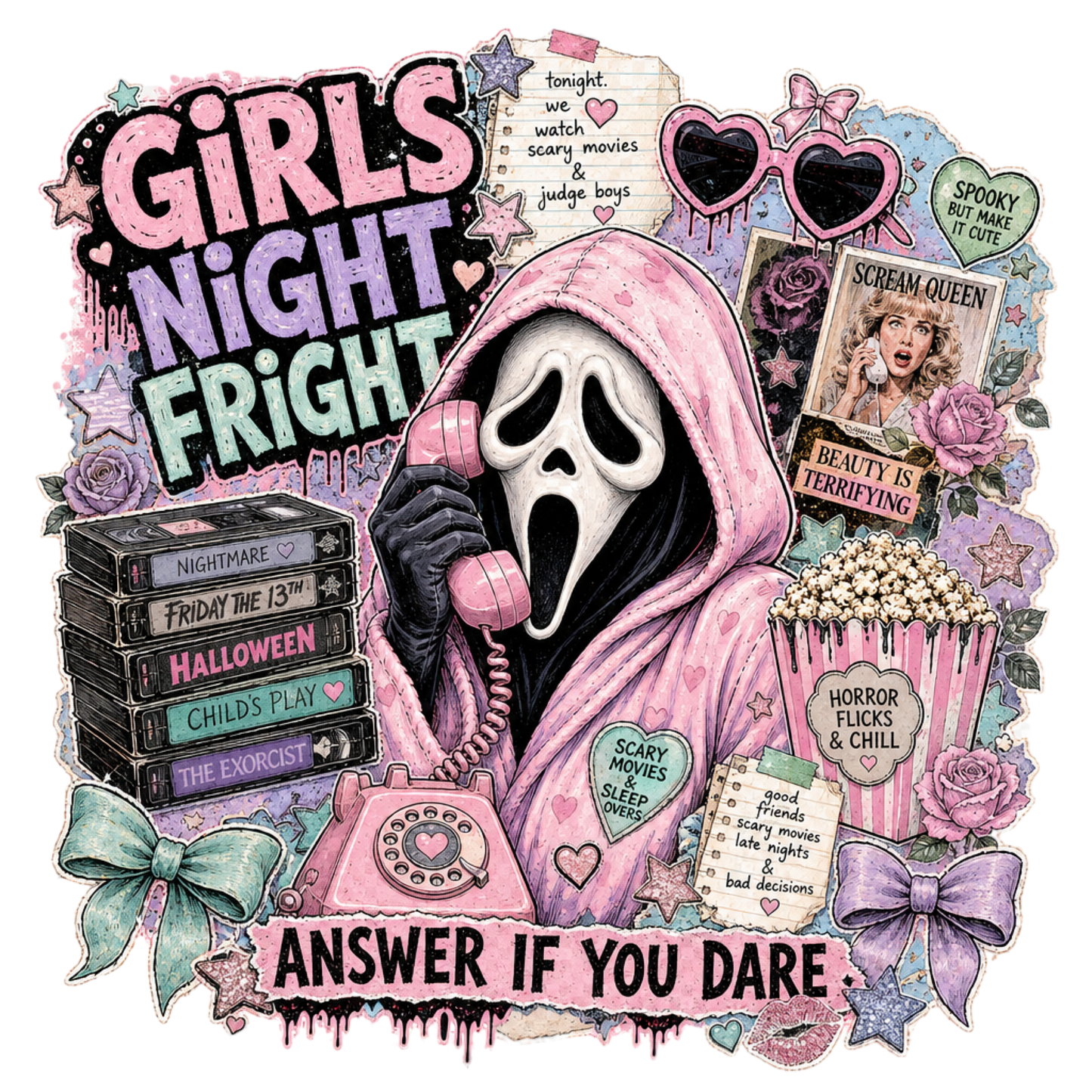 Girls Night Fright DTF Transfers