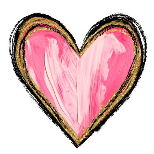 Pink Heart DTF Transfer
