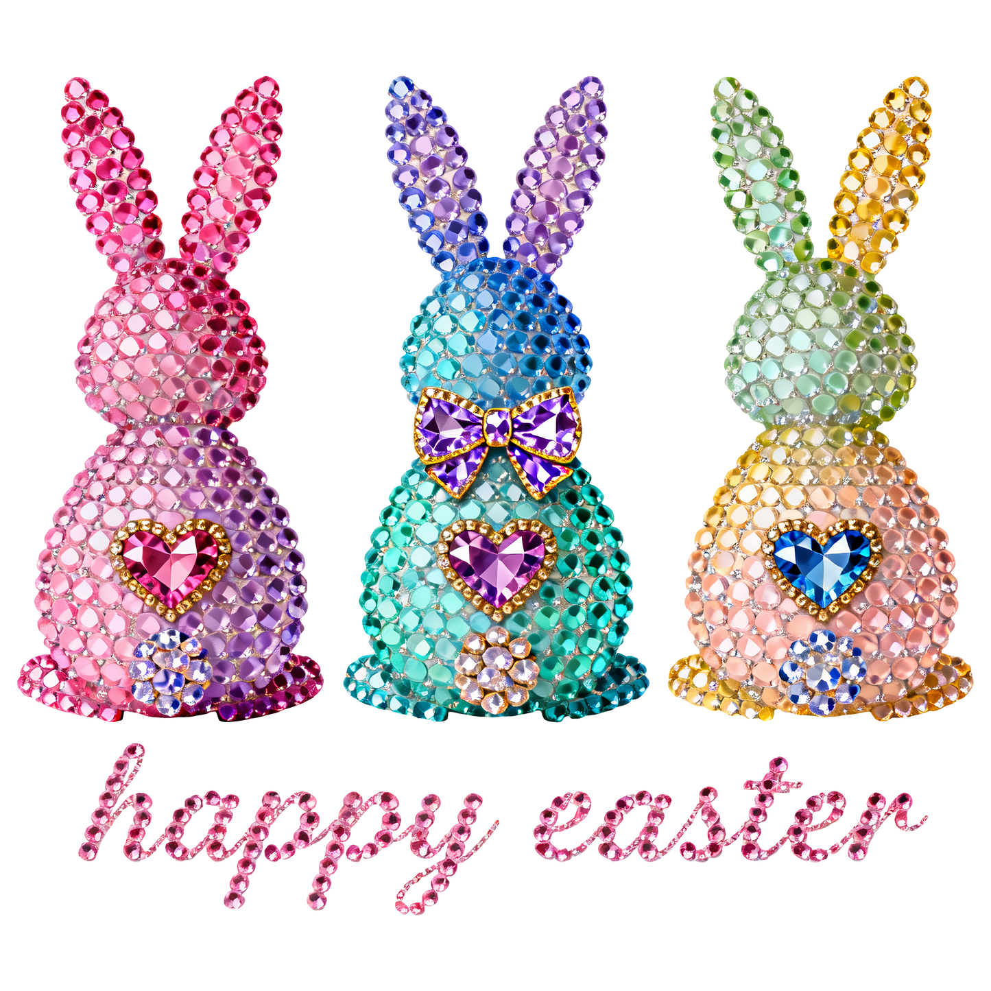Rhinestone Bunnies DTF Transfer