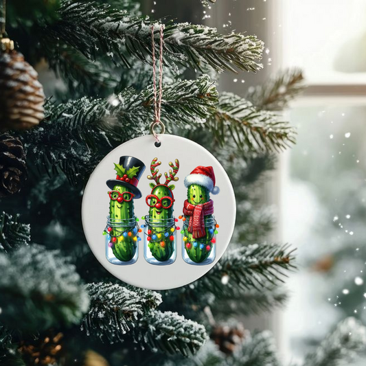 (PICKLES) Ceramic Christmas Ornament