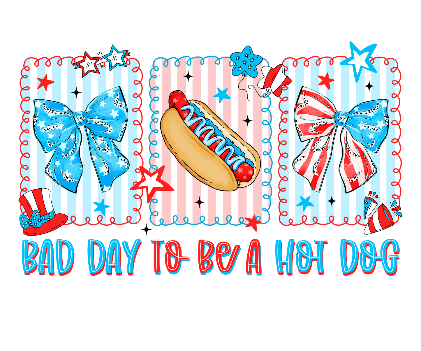 Bad Day to be a hot dog DTF Transfer