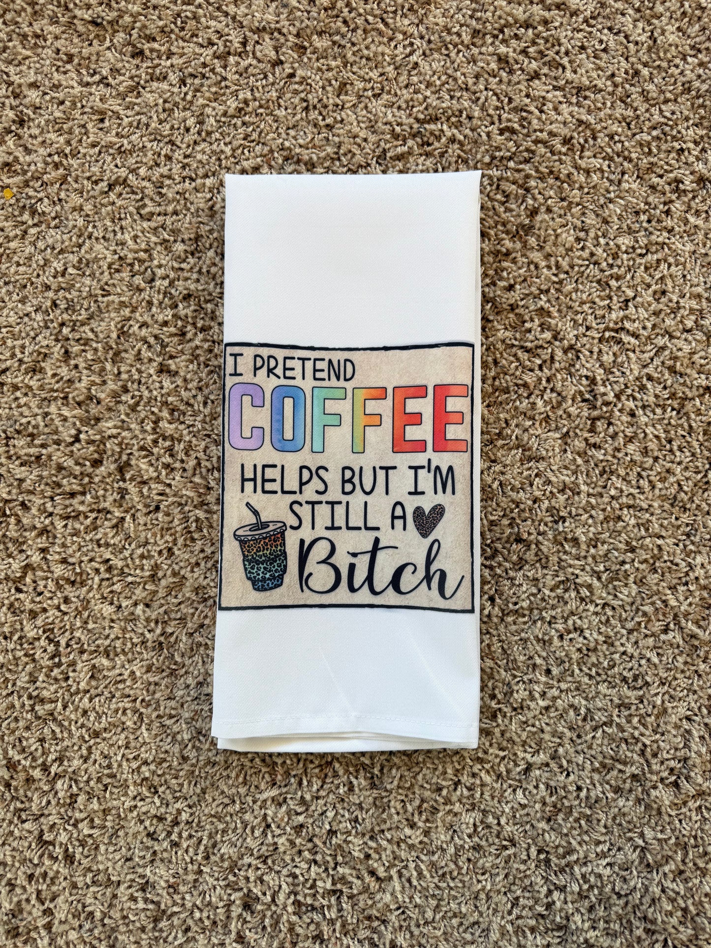 Coffee lovers with attitude kitchen towels