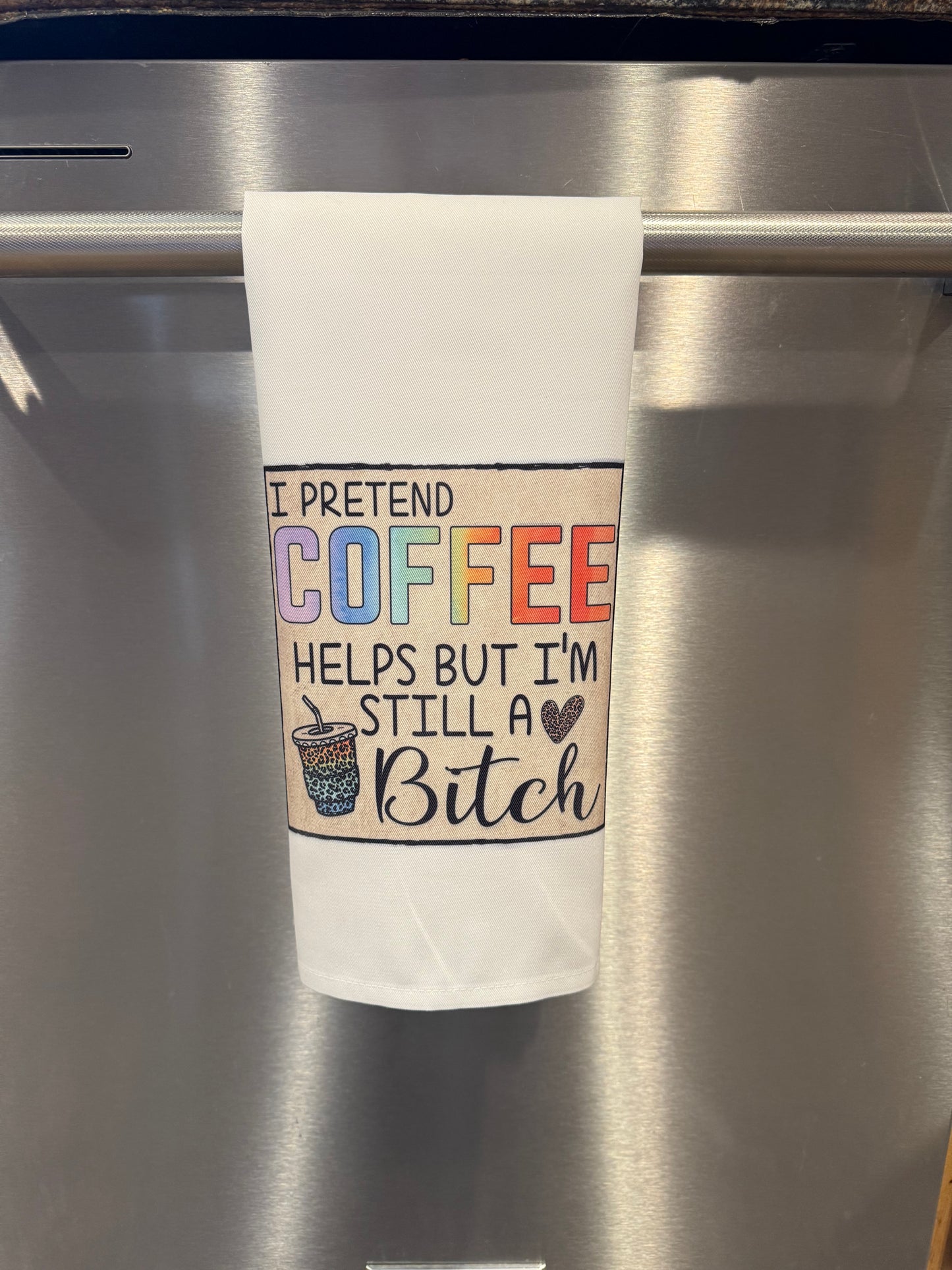 Coffee lovers with attitude kitchen towels