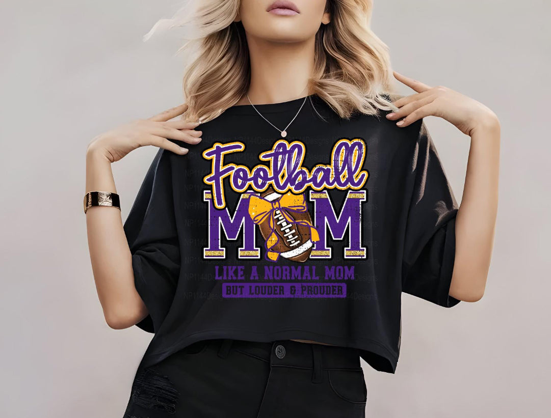 FootBall Mom T-Shirt (Purple & Gold)