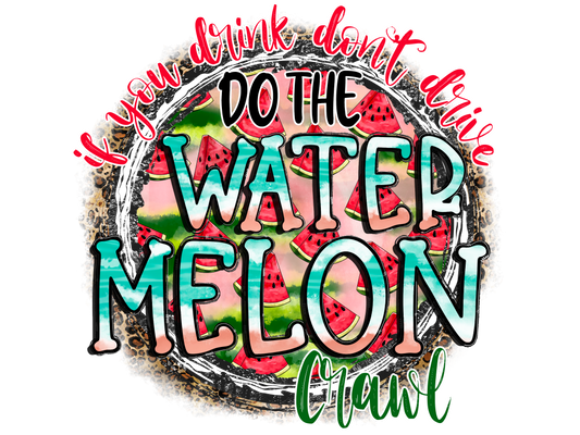 Watermelon crawl DTF Transfer