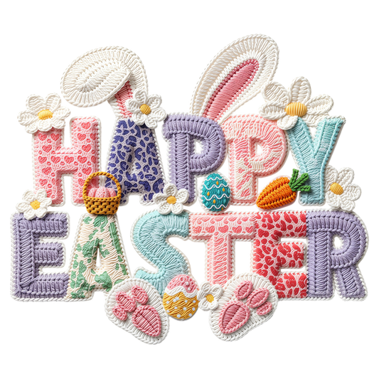 Yarn Happy Easter DTF Transfer
