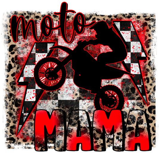 Moto Mama (black & red) DTF Transfer