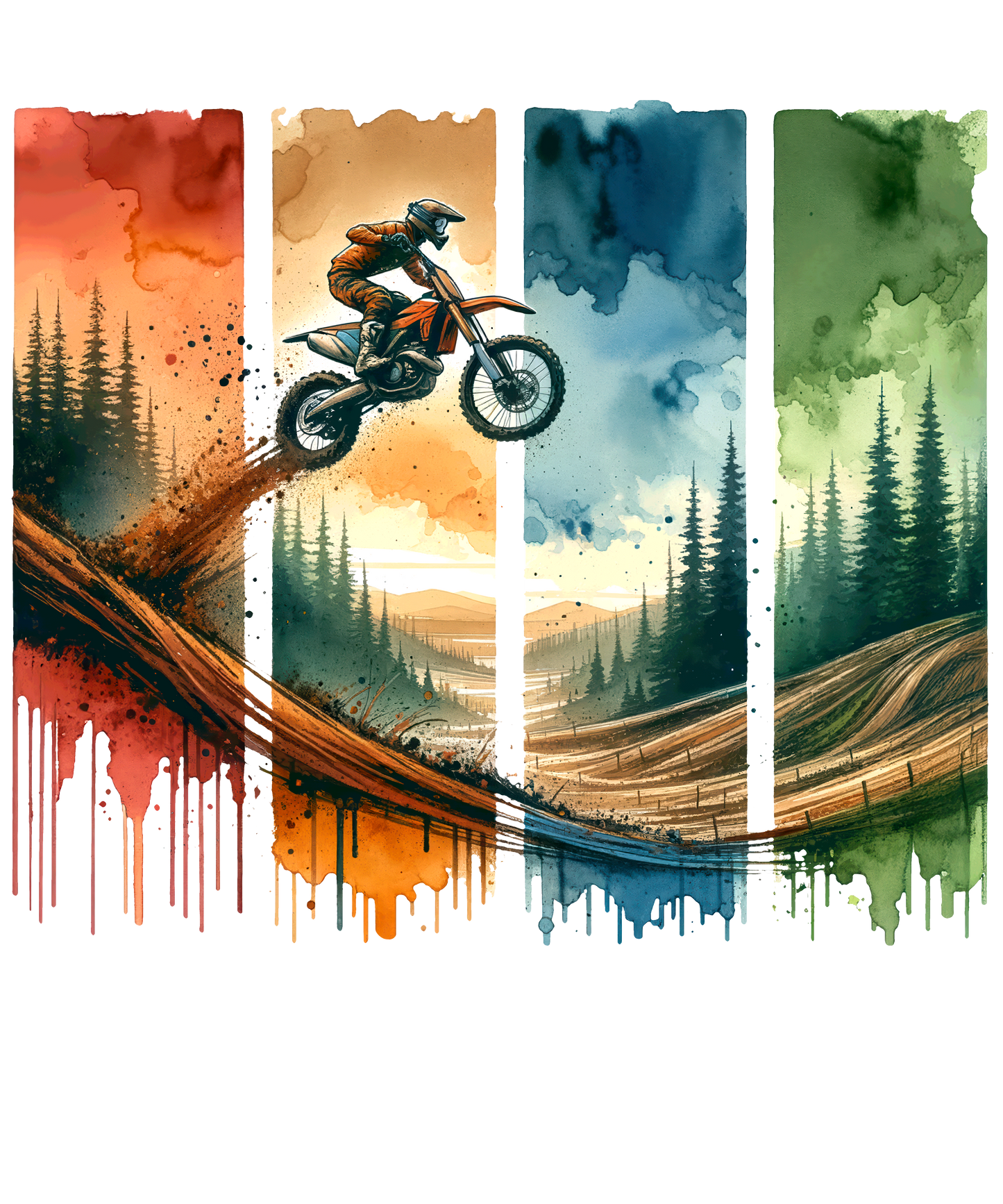 Dirtbike Scene DTF Transfer