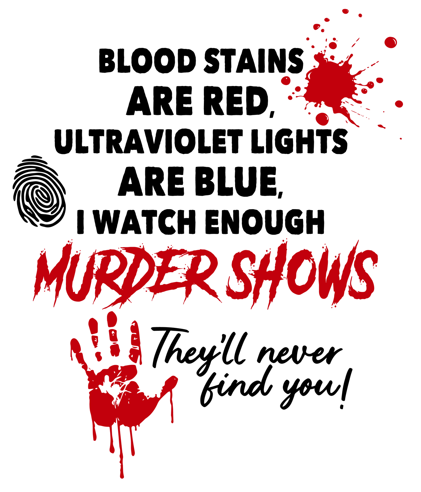 Murder Shows Theme DTF Transfer