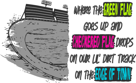 Green Flag, checkered flag, DTF Transfer