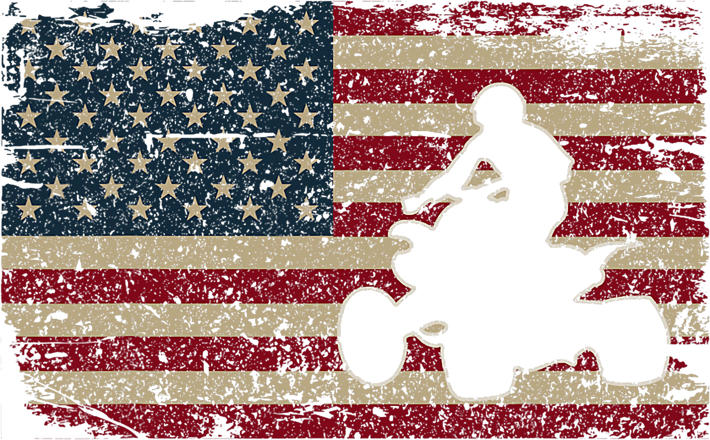 Quad American flag DTF Transfer