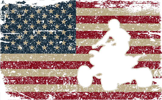 Quad American flag DTF Transfer