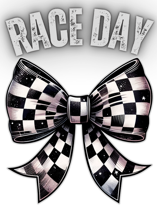 Race Day with bow DTF Transfer