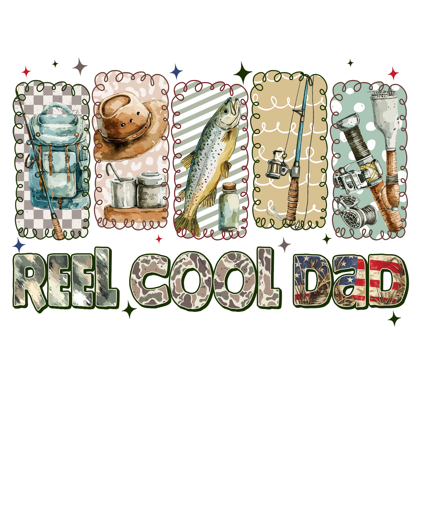 Reel cool dad DTF Transfer