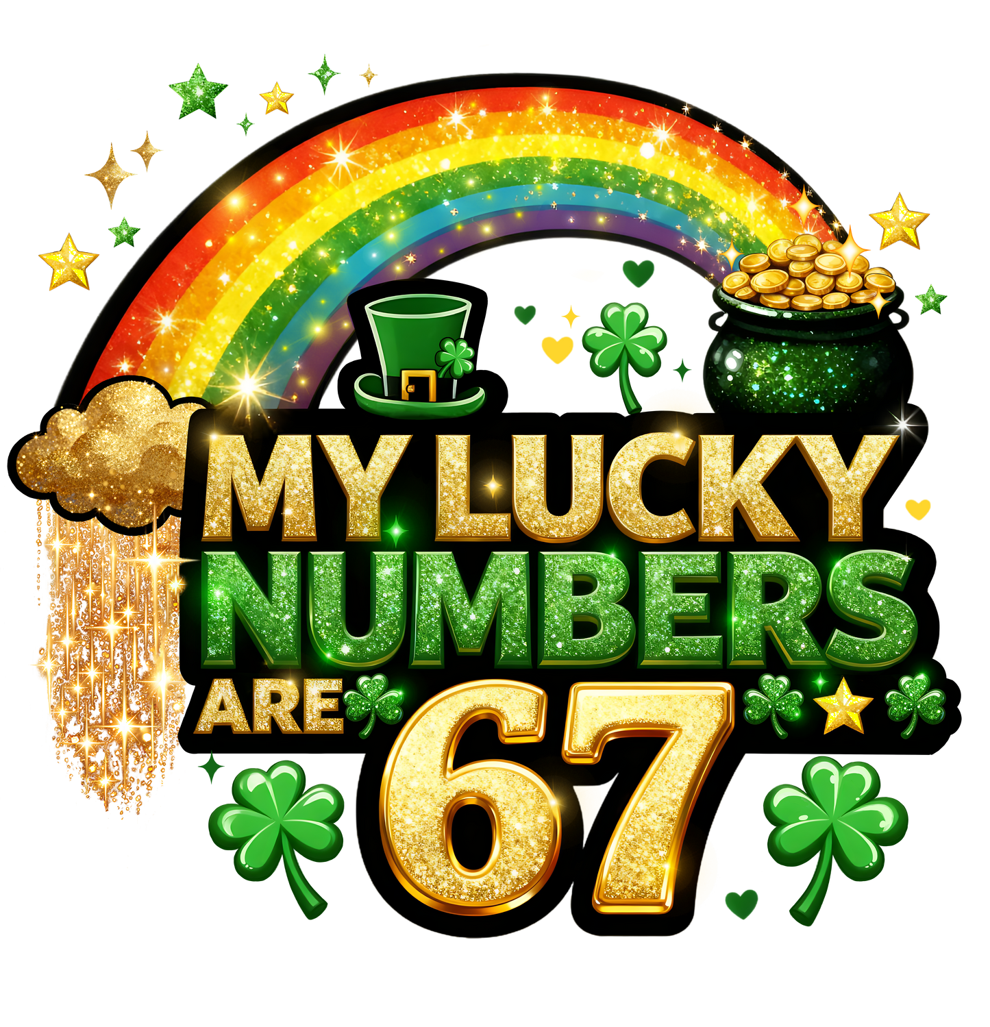 Lucky #67 DTF Transfer