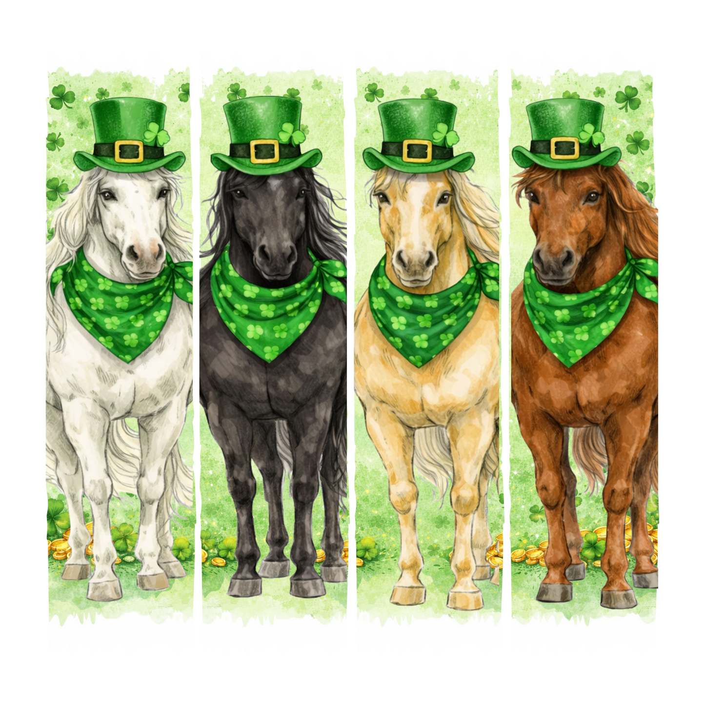 St. Patrick's Day Horses DTF Transfer