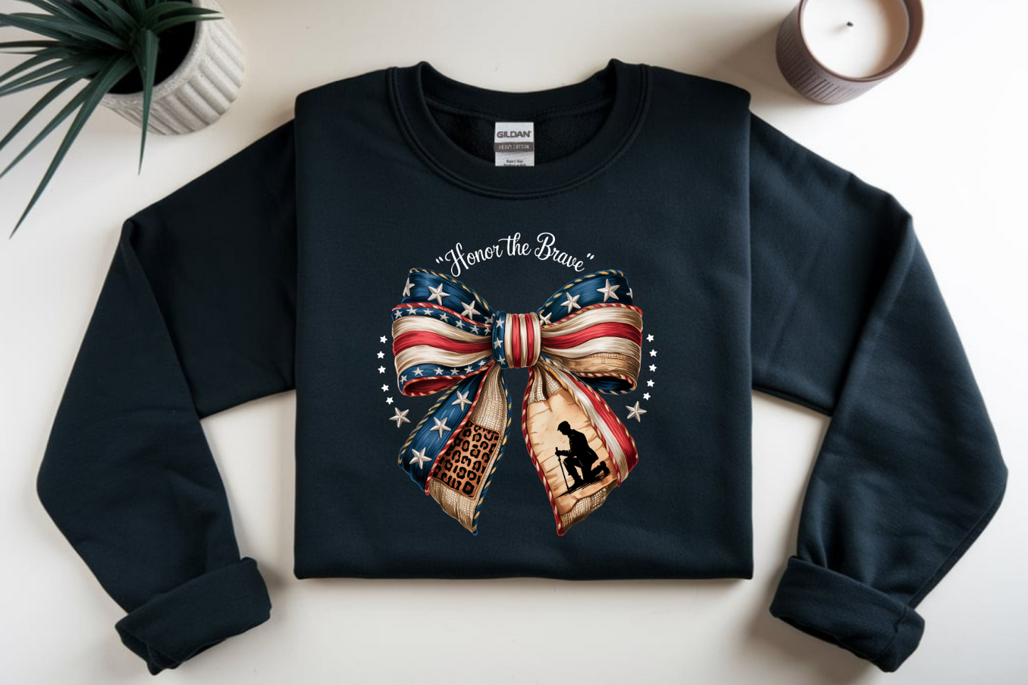 Honor the brave (white font) DTF Transfer