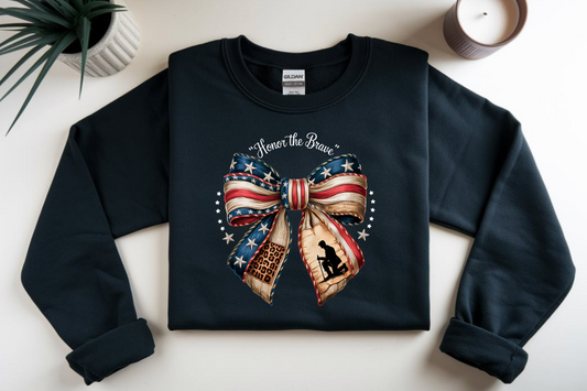 Honor the brave (white font) DTF Transfer