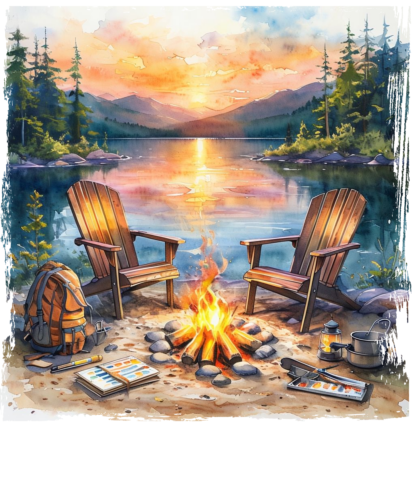 Camping Sunset DTF Transfer